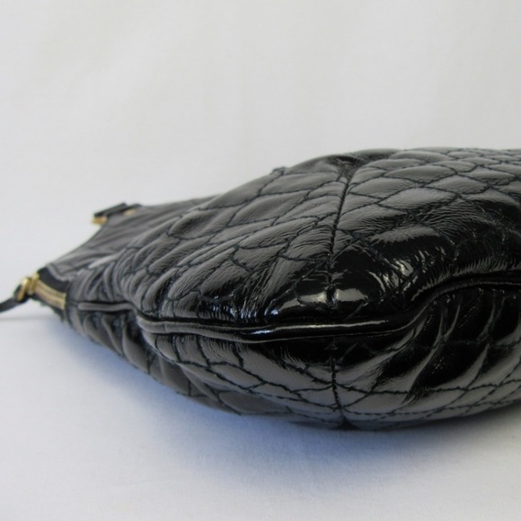 [YSL] Black Patent Croc Embossed Leather Metropolis Bag - Picture 7 of 16